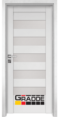Интериорна врата Gradde Aaven Glas, цвят Бял мат